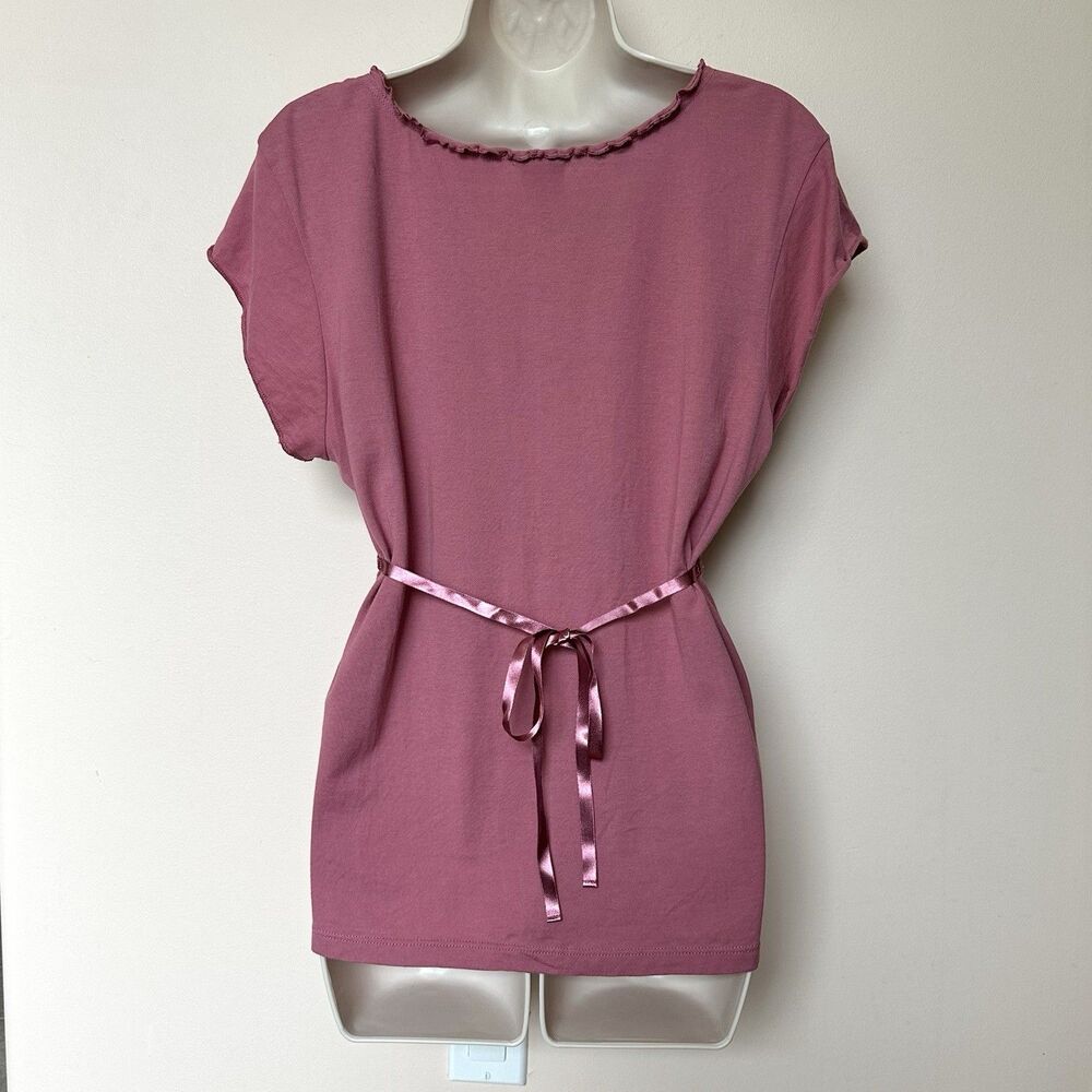 VTG Old Navy Top Women XL  Babydoll Empire Waist Cap Sleeve Pullover Pink Y2K - Picture 3 of 5